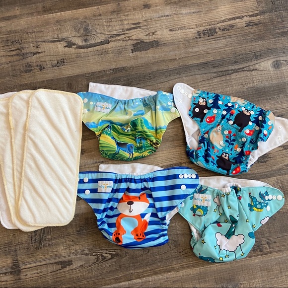 Baby Goal Other - Baby Goal Set of 4 Cloth Diapers